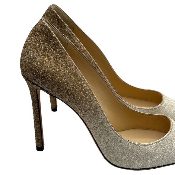 Jimmy Choo Romy 100 Ombre Glitter Pumps‎ Heels US 10 / IT 40 - Picture 10 of 14